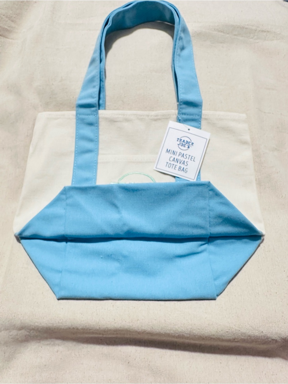 Trader Joe's | Tote | Trader Joe's Mini Tote | Light Blue - Picture 3 of 8